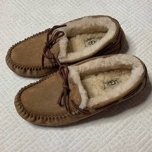 UGG Dakota Moccasin Slippers, Chestnut Brown Suede, Women’s 8
